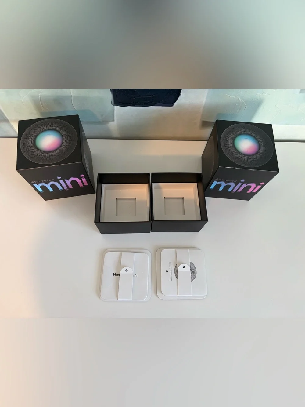 2 x Apple HomePod mini Space Gray Boxes Only - No Speakers